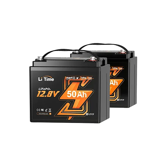 LiTime 12 V 50 Ah LiFePO₄ battery with Bluetooth for an electric trolling motor